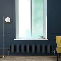 Milano Windsor Horizontal Traditional Column Radiator 3 Column 300mm x 1595mm Regal Blue