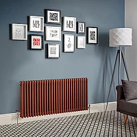 Milano Windsor Horizontal Traditional Column Radiator 3 Column 500mm x 1415mm Metallic Copper