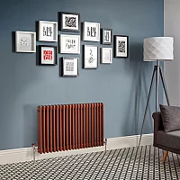 Milano Windsor Horizontal Traditional Column Radiator 3 Column 750mm x 1010mm Metallic Copper