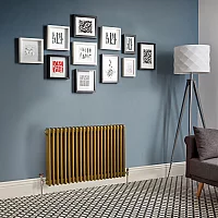 Milano Windsor Horizontal Traditional Column Radiator 3 Column 750mm x 1010mm Metallic Gold