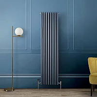 Milano Windsor Deep Sea Blue Vertical Traditional Triple Column Radiator 1800mm x 470mm