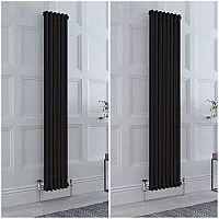Milano Windsor Vertical Traditional Column Radiator 2 Column Black