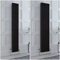 Milano Windsor Vertical Traditional Column Radiator 3 Column Black