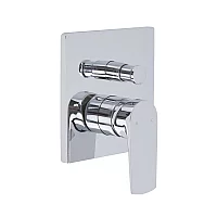 Milano Hunston Modern Manual Shower Valve Two Outlets Chrome