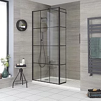 Milano Barq WalkIn Shower Enclosure with Tray Choice of Sizes and Hinged Return Panel Option