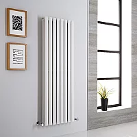 Milano Aruba Vertical Designer Radiator Double Panel 1400mm x 472mm White