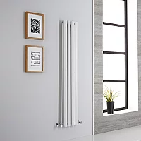 Milano Aruba Vertical Designer Radiator Single Panel 1400mm x 236mm White