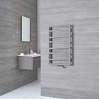 Terma ZigZag Silver Vertical Heated Towel Rail 835mm x 500mm