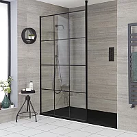 Milano Barq Modern WalkIn Shower Enclosure with Slate Tray Choice of Sizes