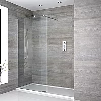 Milano Portland WalkIn Shower Enclosure and Tray with Drying Area 1700mm x 800mm