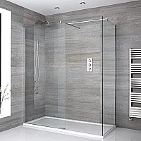 Milano Portland Corner WalkIn Shower Enclosure and Tray 1200mm x 800mm