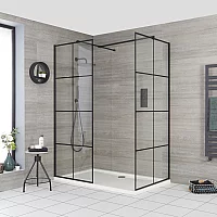 Milano Barq Corner WalkIn Shower Enclosure with Tray 1600mm x 700mm