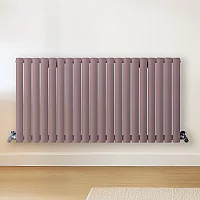 Dahlia Purple Horizontal Double Panel Designer Radiator 600 x 1180mm Milano Aruba