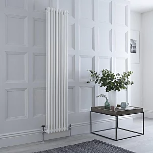 Milano Windsor Vertical Traditional Column Radiator with Feet 2 Column 1800mm x 380mm White