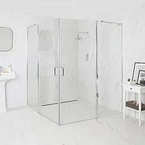 Milano Langley Traditional Hinged Double Door Corner Wet Room Shower Enclosure 1460mm x 1300mm