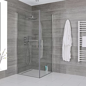 Milano Portland Hinged Double Door Corner Wet Room Shower Enclosure 700mm x 1000mm