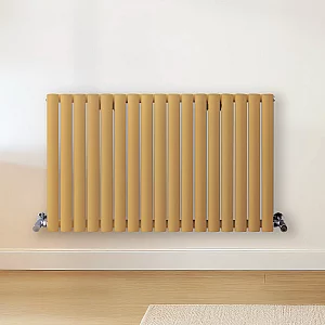 Milano Aruba Horizontal Designer Radiator Double Panel 600mm x 1000mm Autumn Yellow