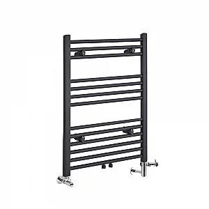 Milano Neva Dual Fuel Anthracite Heated Towel Rail 803mm x 500mm