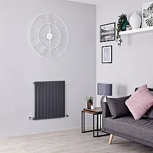 Milano Capri Anthracite Flat Panel Horizontal Designer Radiator 635mm x 590mm Single Panel