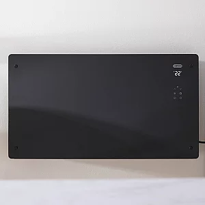 ECOSO Vitrum Smart Electric Glass Panel Portable Heater PlugInHardwired Options and Choice of Wattage and Finish