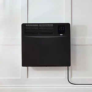 ECOSO Elio Black 1000W Smart Electric Convector Panel Heater 420mm x 475mm