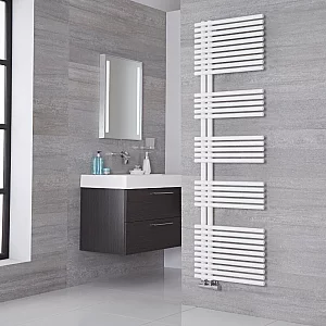 Lazzarini Way Bari Mineral White Designer Heated Towel Rail 1700mm x 500mm