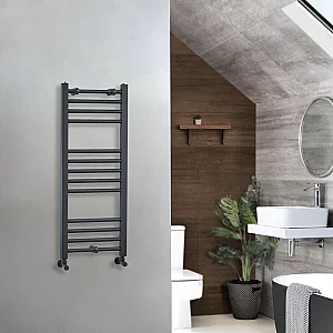 Milano Artle Anthracite Straight Heated Towel Rail 1000mm x 400mm