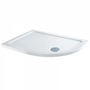 Milano Lithic Right Handed Low Profile Offset Quadrant Shower Tray 900mm x 760mm