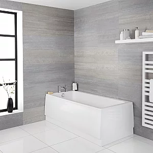 Milano Richmond Standard Single Ended Bath with Side Panel and End Panel 1700mm x 750mm