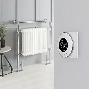 Milano Elizabeth White Traditional Dual Fuel Heated Towel Rail 930mm x 790mm with WiFi Thermostat