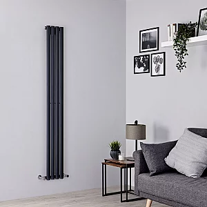 Milano Aruba Vertical Designer Radiator Single Panel 1780mm x 236mm Anthracite