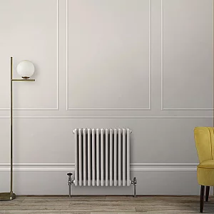 Milano Windsor Horizontal Traditional Column Radiator 3 Column 600mm x 605mm Pearl White