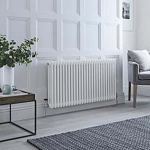 Milano Windsor Horizontal Traditional Column Radiator 3 Column 600mm x 1190mm White