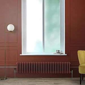 Milano Windsor Horizontal Traditional Column Radiator 3 Column 300mm x 1415mm Booth Red