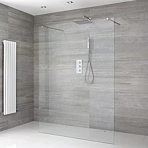 Milano Portland Open WalkThrough Wet Room Shower Choice of Glass Size and Drain