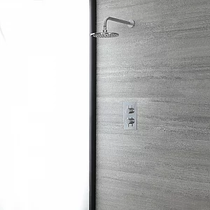 1 Outlet Chrome Shower Bath System 200mm Round Head Milano