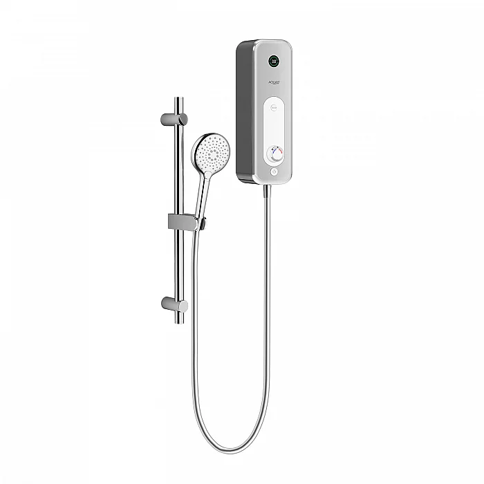 Aquas Well 9.5kW Electric Shower with Riser Rail Kit Chrome