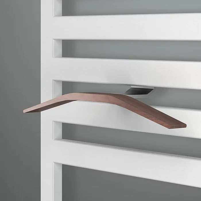 Lazzarini Way Aluminium and Teak EasyInstall Magnetic Towel Hanger
