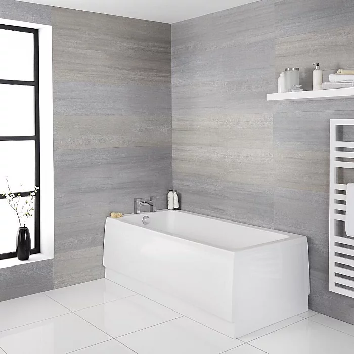 Milano Richmond Standard Single Ended Bath with Side Panel and End Panel 1700mm x 700mm