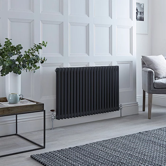 Milano Windsor Horizontal Traditional Column Radiator 2 Column 600mm x 1010mm Anthracite