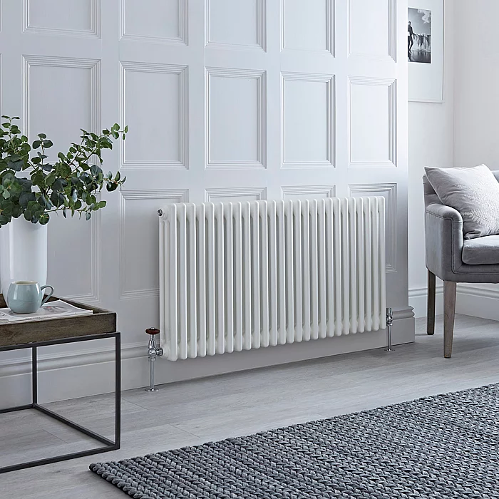 Milano Windsor Horizontal Traditional Column Radiator 3 Column 600mm x 1190mm White