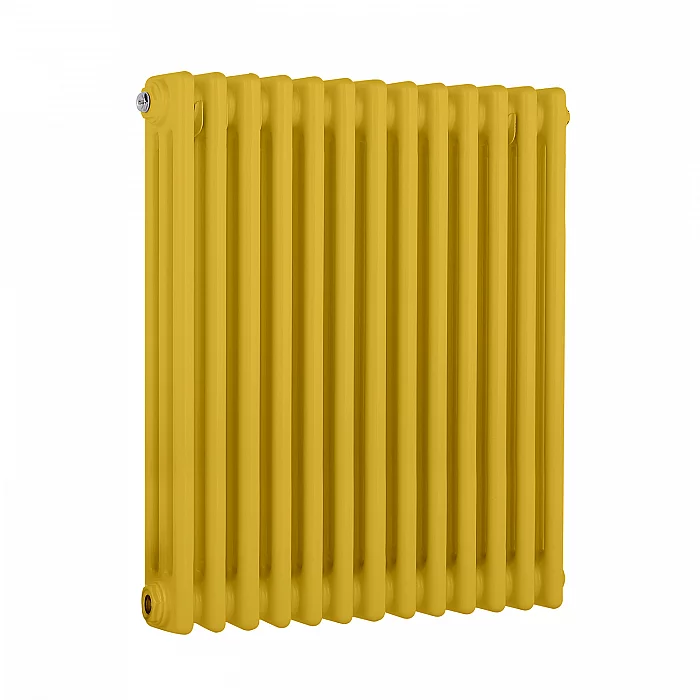 Milano Windsor Horizontal Traditional Column Radiator 3 Column 750mm x 605mm Dandelion Yellow