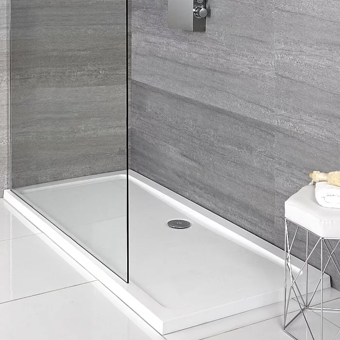 1000 x 800mm Rectangular Stone Shower Tray Milano